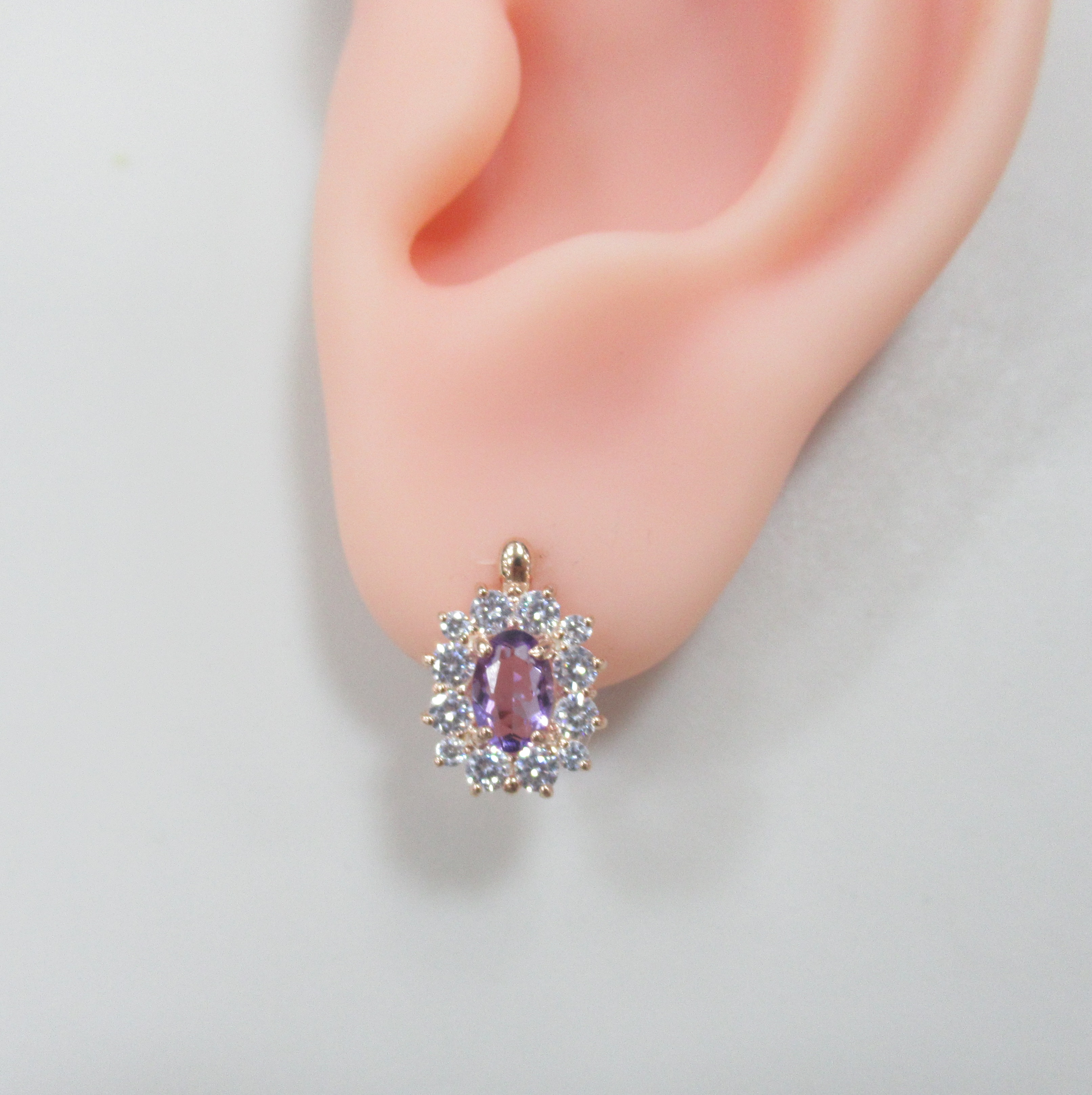 Серебряные серьги с аметистами